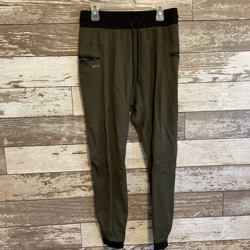 BYLT Premium Joggers Athletic Breathable Army Green Sweatpants